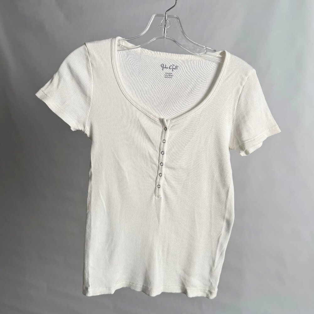 J. Galt / Brandy Melville Ribbed White Top